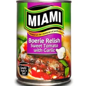 Miami Sweet Tomato with Garlic Boerie Relish 410g – Tangy Tomato Relish Available in Canada